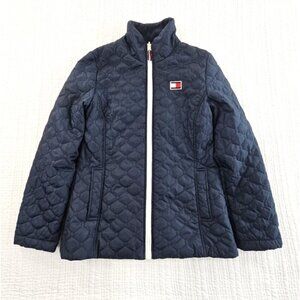 Tommy Hilfiger 3in1 Quilted Full Zip Jacket Women’s S All Weather System Blue LS